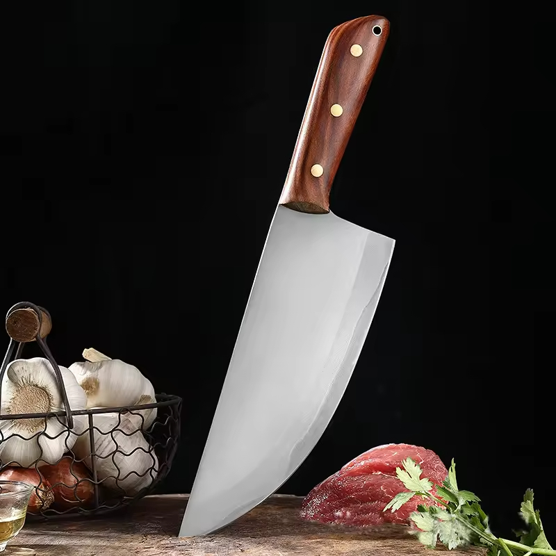 Cool Knives Professional 7and 8 Inch Kitchen Cleaver Knives Chef's Cuchillos Stainless Steel Butcher Meat Knife with Quality Wood Handle