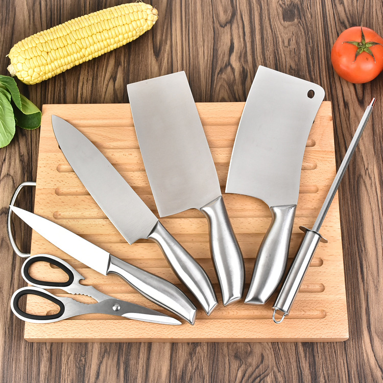 Multifunctional Seven 7 PCS Set Stainless Steel Kitchen Chef Knife
