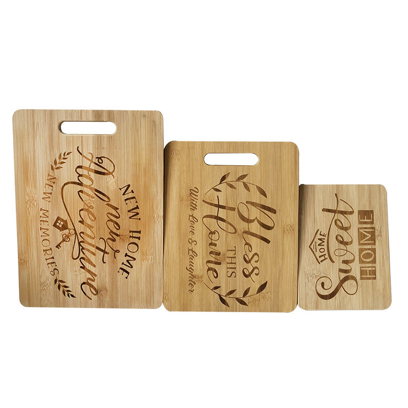 Dual Color Personalized Custom Engraved Bamboo Wood Cheese Cutting/Chopping Board