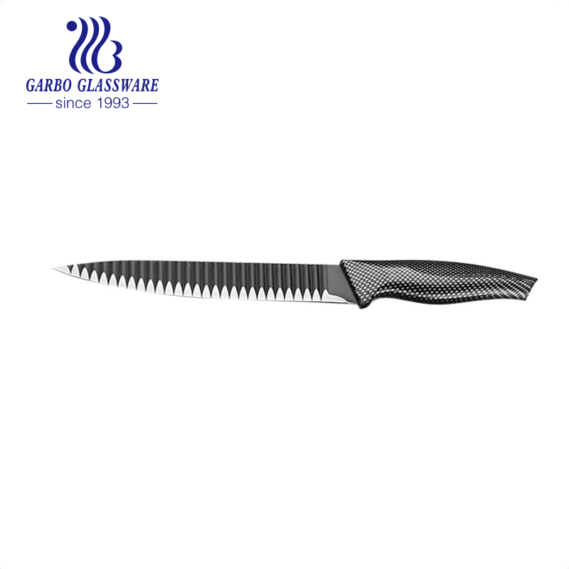 Manufacture Hot Selling 6PCS Kitchen Knives Set Home Paring Knife Utensils Boning Knife with Black PP Handle