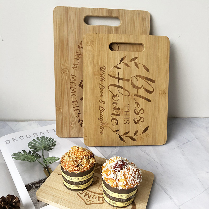 Dual Color Personalized Custom Engraved Bamboo Wood Cheese Cutting/Chopping Board