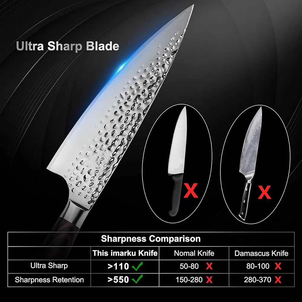 Ds-2401 Chef Knife 8 Inch Kitchen Knife, Professional Japanese Germany Stainless Steel Kitchen Cooking Knife Factory Wholesale Gyuto Knife