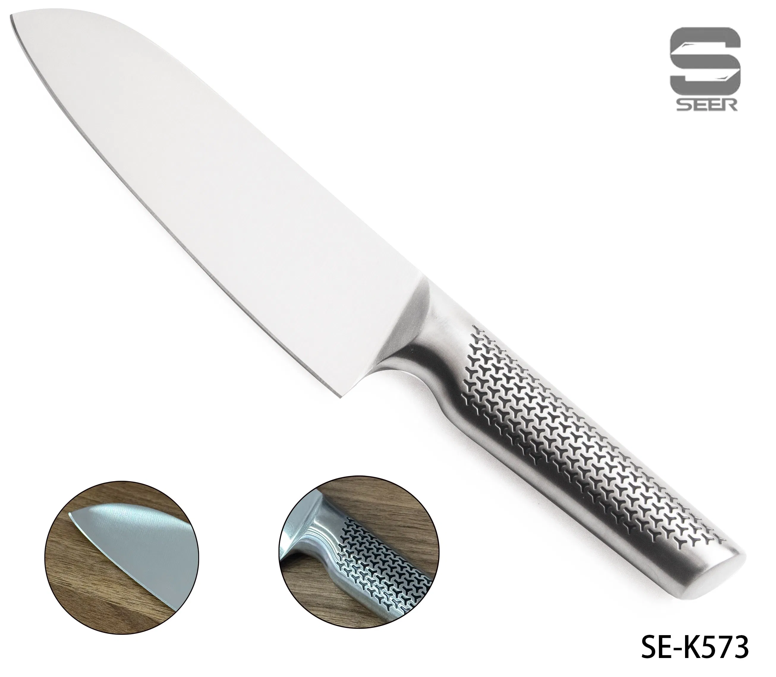 High Quality Amazon Hot Selling Stainless Steel Kitchen Knife OEM Chef Knife Japanese Knife Yangjiang Knife with Hollow Handle (SE-K573)