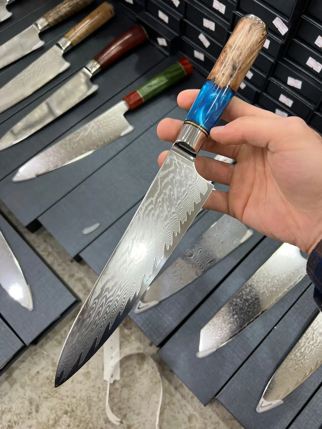 Damascus Chef Knife 9