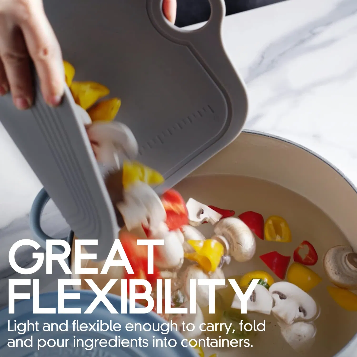 Kitchen Essentials TPU BPA Free Flexible Cutting Mats Board Dishwasher-Safe (Gray)