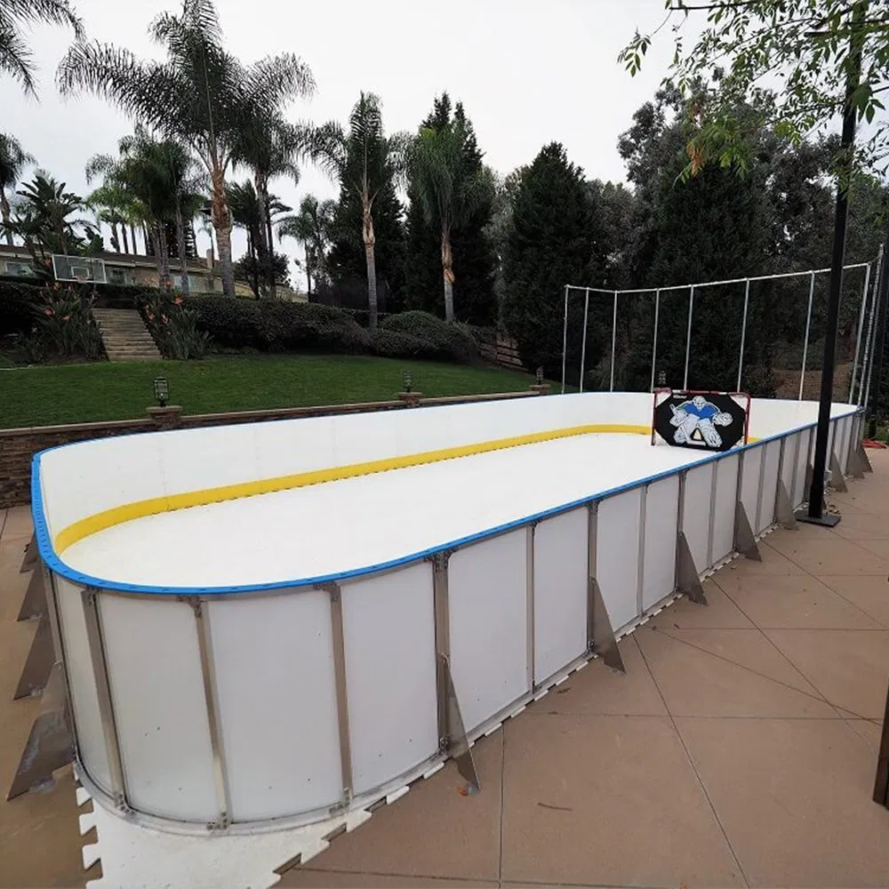 Commercial-Grade Ice Rink Dasher Boards with Integrated Kickplate &amp; Safety Glass