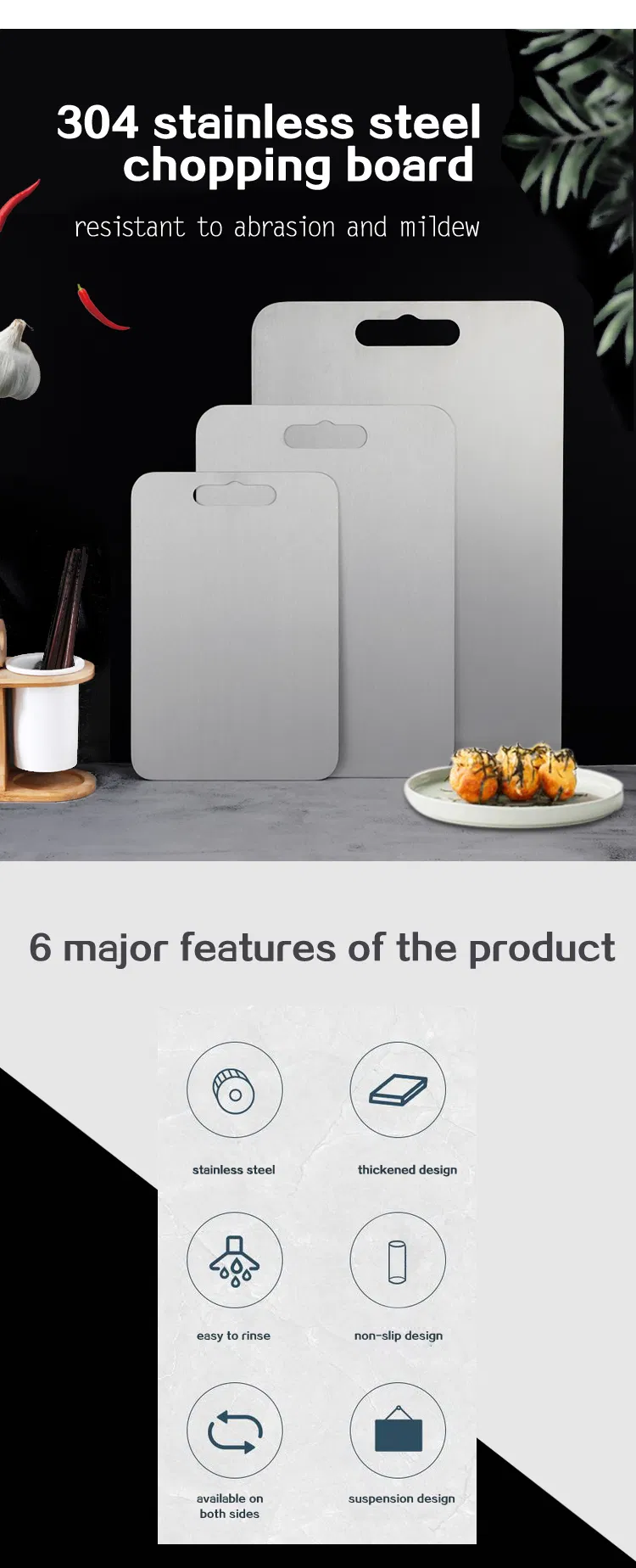 Stainless Steel Cutting Board View 1