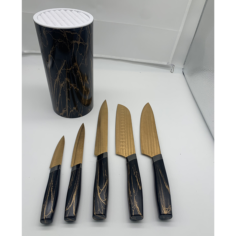 Titanium Coated Stainless Steel Blade PP Handle Kitchen Chef Fruit Bread Knife