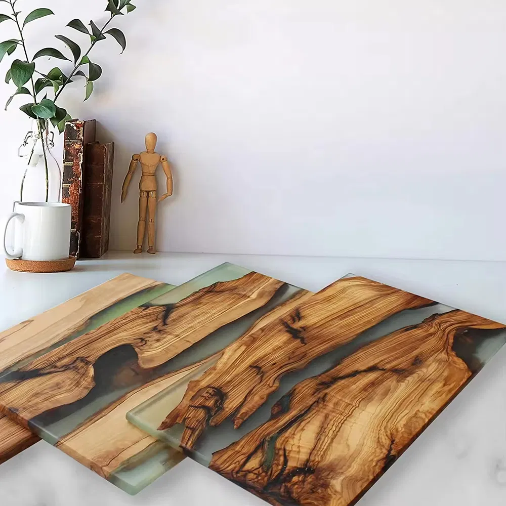 Best Selling Olive Wood Cheese Board with Resin Cutting Chopping Board
