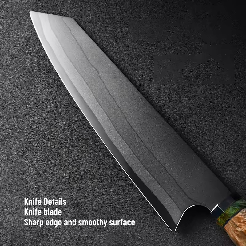 High-Quality Japanese Santoku 8-Inch Composite Steel Chef's Knife, 67-Layer Damascus Steel Knife