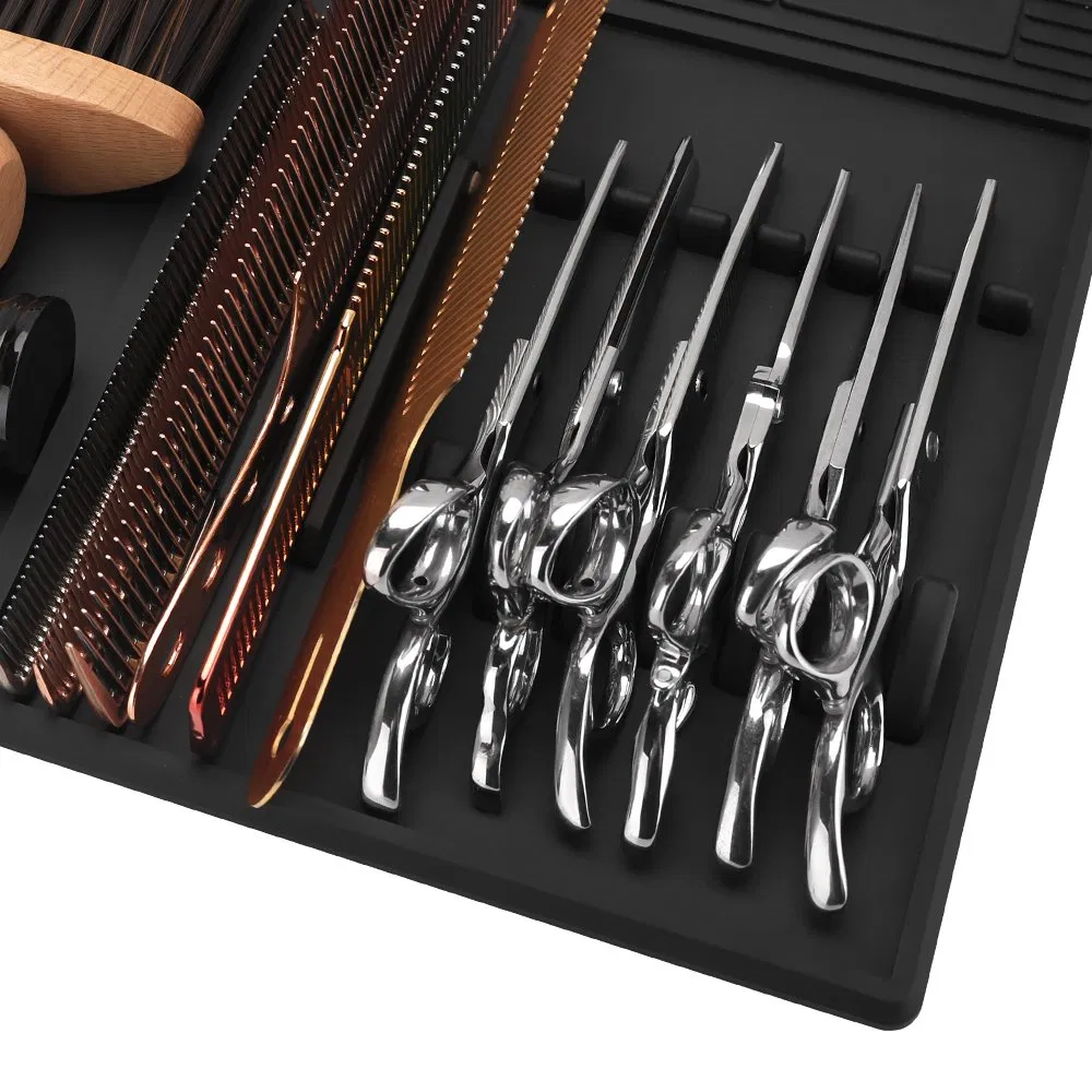 Wholesale Custom Logo Flexible Soft Hair Cutting Tool Storage Hair Clippers Barber Magnetic Mat