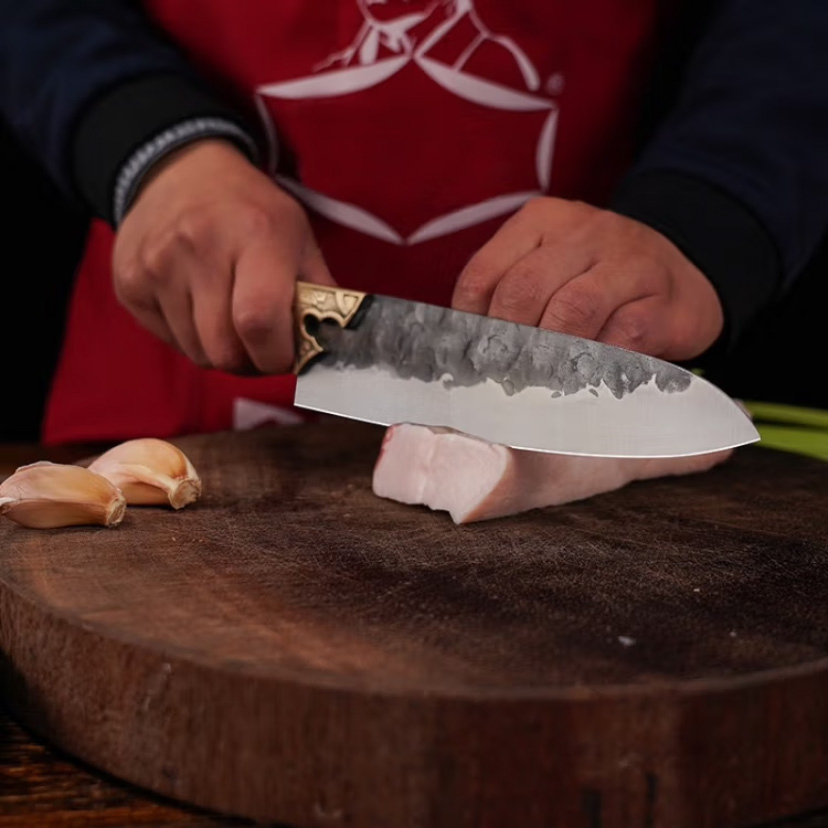 Ds-2595 Santoku Knife Wholesale Custom Japanese Kitchen Knives Wood Handle Good Price