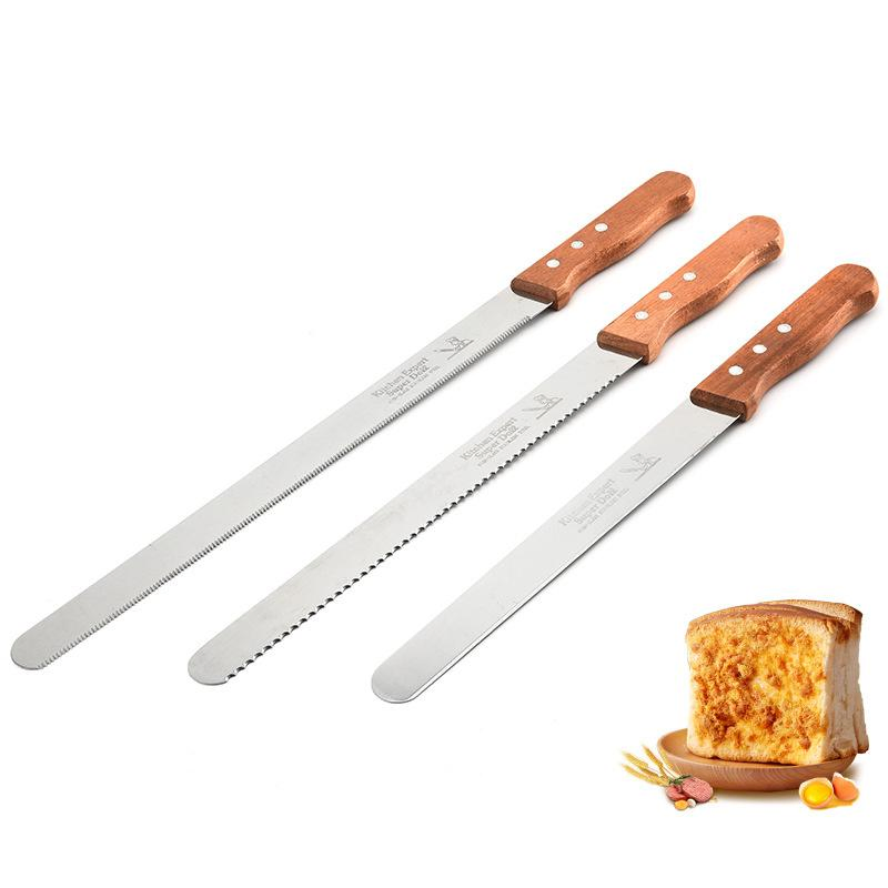 101214 Inch Cake Cutting Knife Long Cutter Best Serrated Bread Knife Stainless Steel Loaf Bread Slicer Slicing