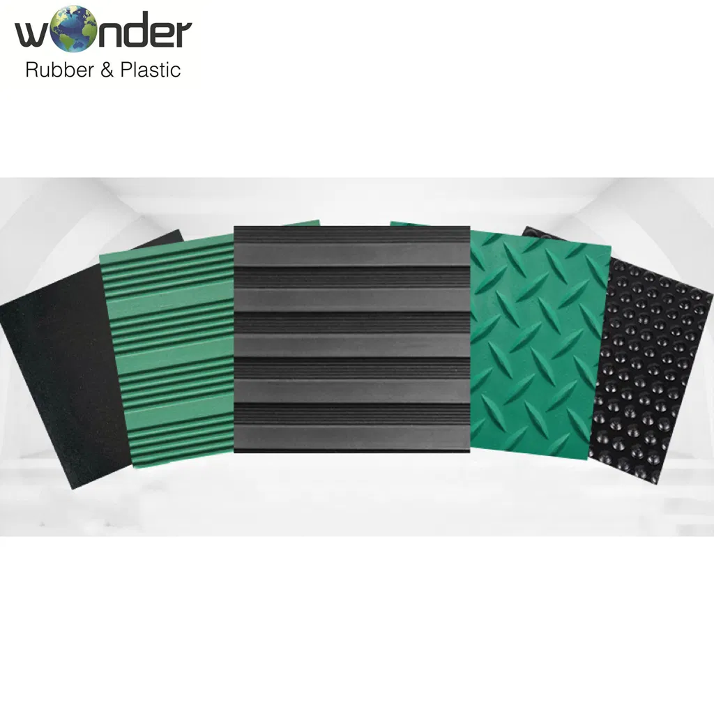 Anti Slip Round Button DOT Coin Rubber Floor Mat Studded Coin Checker Willow Ribbed Corrugated Flooring Rubbertile Mat