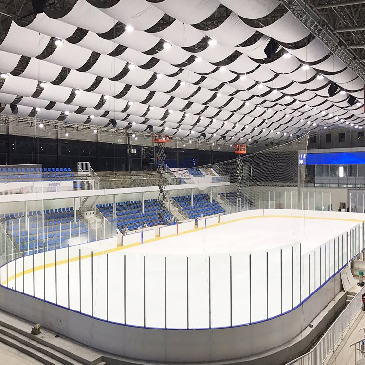 Commercial-Grade Ice Rink Dasher Boards with Integrated Kickplate &amp; Safety Glass