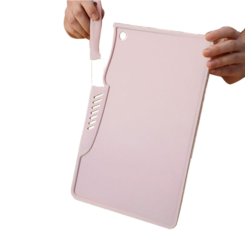 Kitchen Tool Combo Non-Slip PP Cutting Board with Knife Set FDA Food Grade Plastic Chopping Board