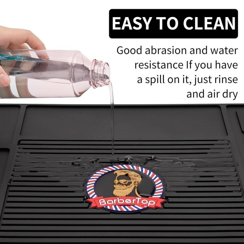 Barber Trimmer Magnet Mat Rubber Barber Organizer Mat Flexible Silicone Anti Heat Magnetic Barber Mat for Clipper