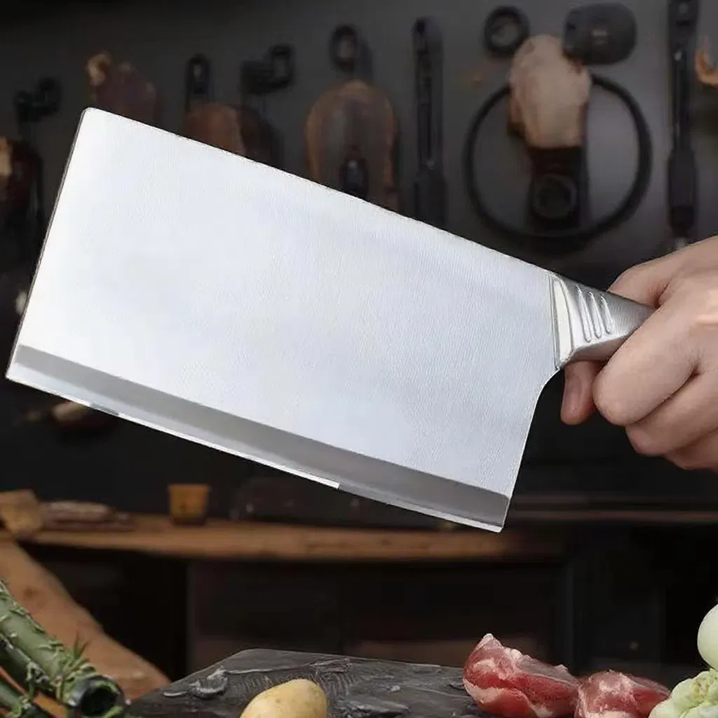 Cool Knives Professional 7and 8 Inch Kitchen Cleaver Knives Chef's Cuchillos Stainless Steel Butcher Meat Knife with Quality Wood Handle