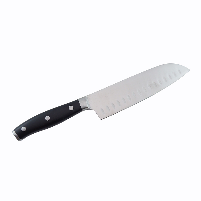 7 Inch Japanese Chef Knife Forged Handle Santoku Knife Black
