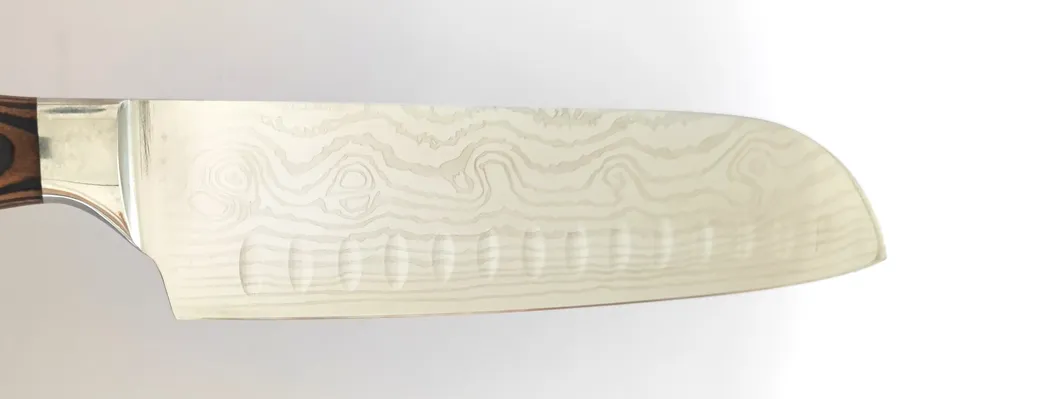 Damascus Santoku Knife Detail 3