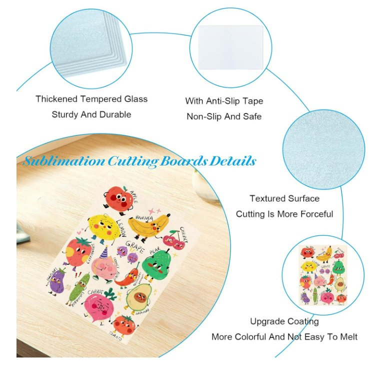 Sublimation Glass Cutting Board Personalized Kitchen Decor