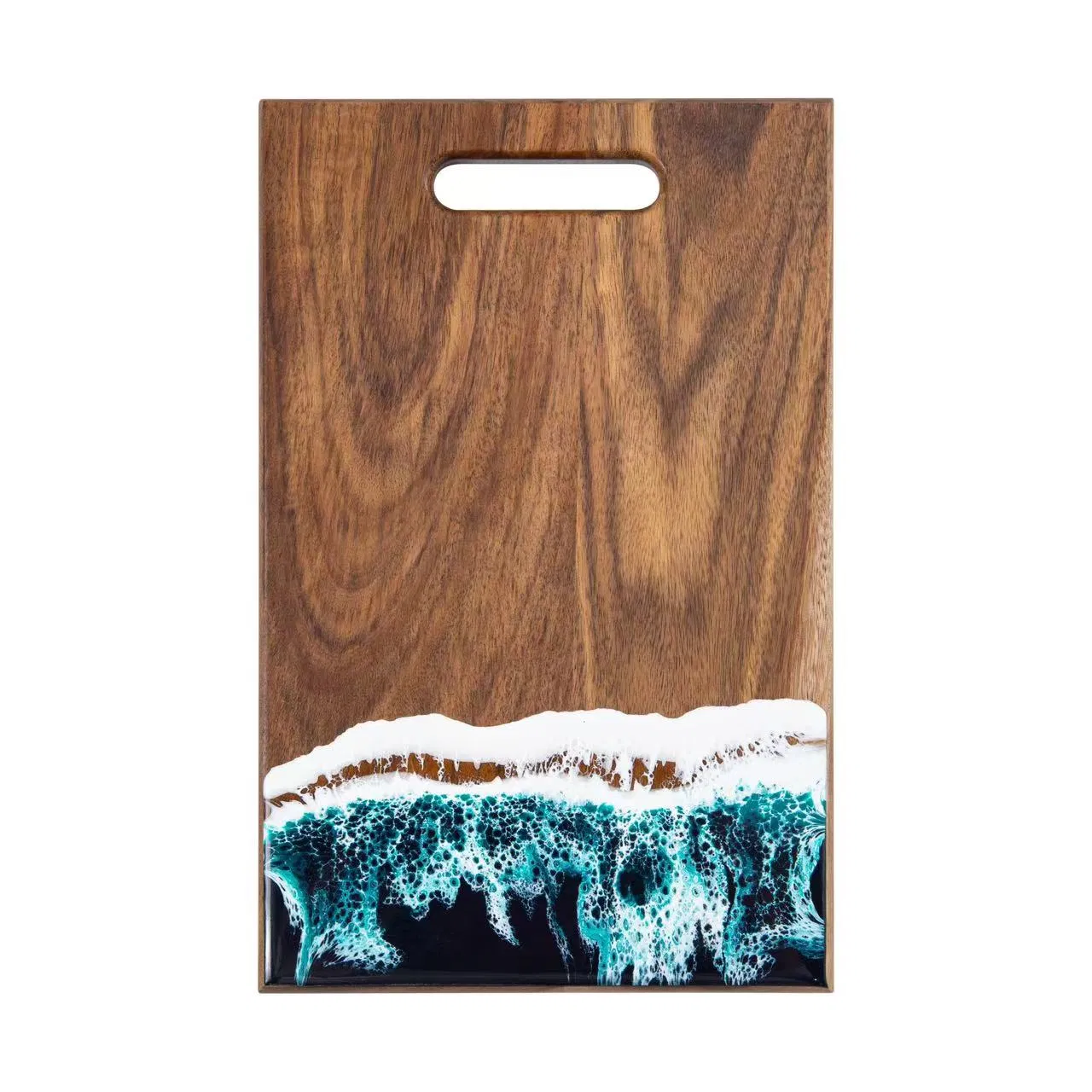 Durable Epoxy Resin Acacia Wood Cutting Board Non-Slip Kitchen Chopping Board FDA Certified