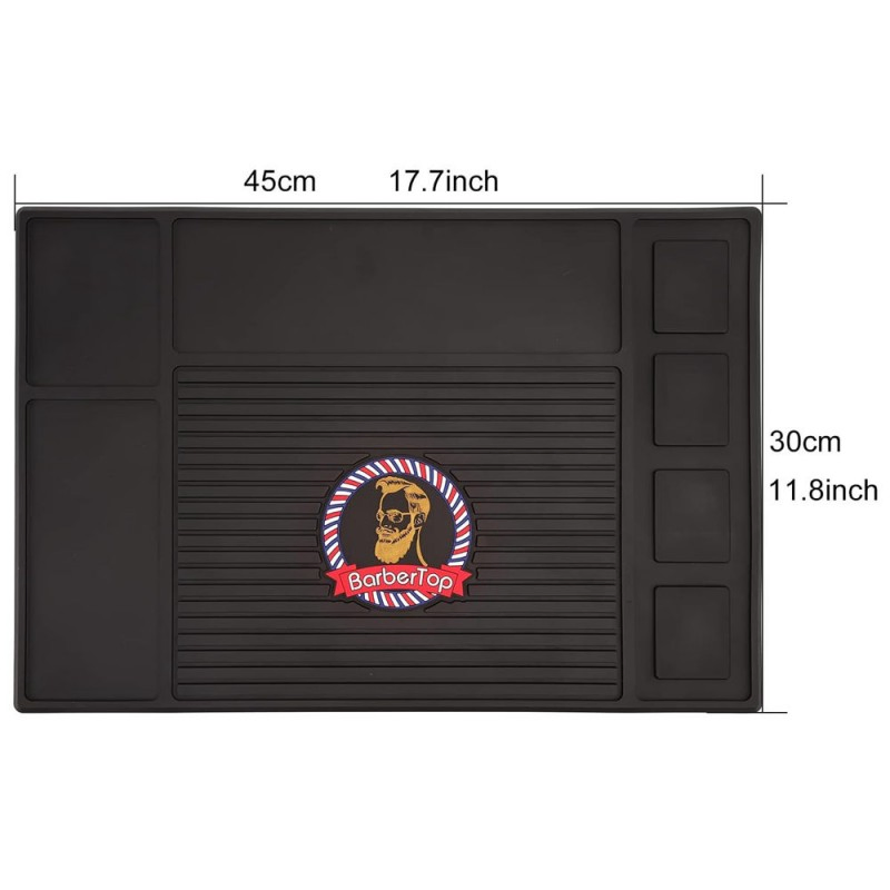 Barber Trimmer Magnet Mat Rubber Barber Organizer Mat Flexible Silicone Anti Heat Magnetic Barber Mat for Clipper