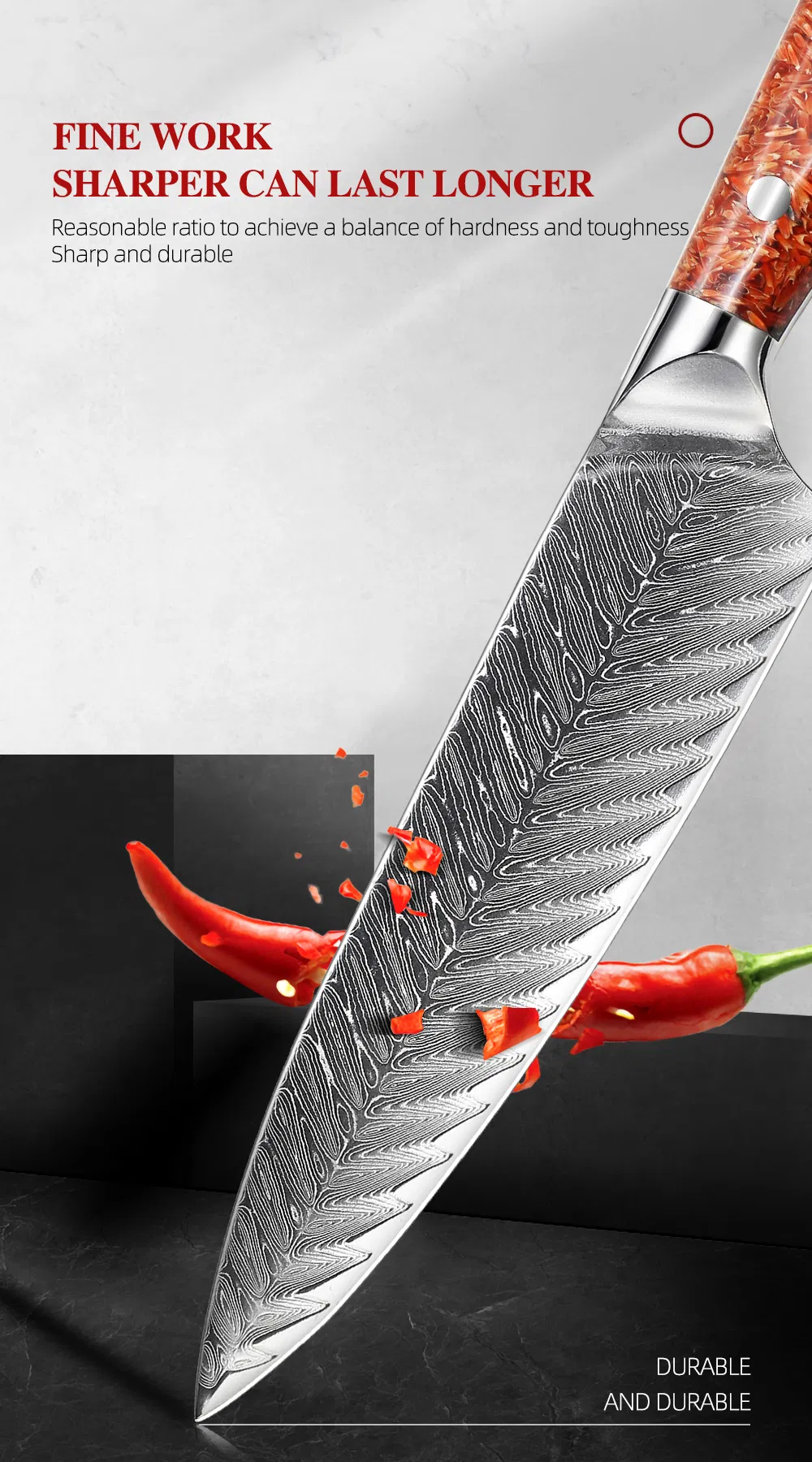 Damascus Santoku Knife 1