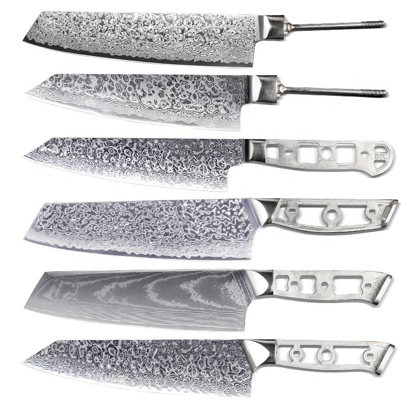 Wholesale Knife Making Blades Vg-10 Aus-10 Steel 67 Layers 73 Layers Damascus Chef Knife Blades