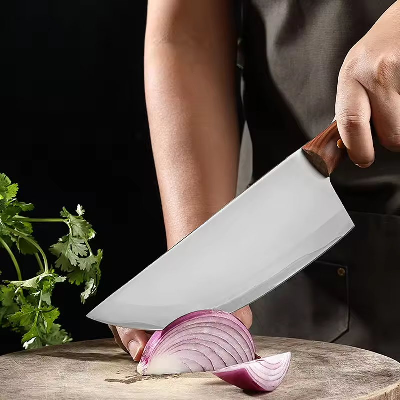 Cool Knives Professional 7and 8 Inch Kitchen Cleaver Knives Chef's Cuchillos Stainless Steel Butcher Meat Knife with Quality Wood Handle
