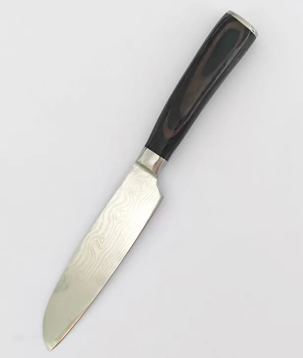 Kitchen Damascus Santoku Knife