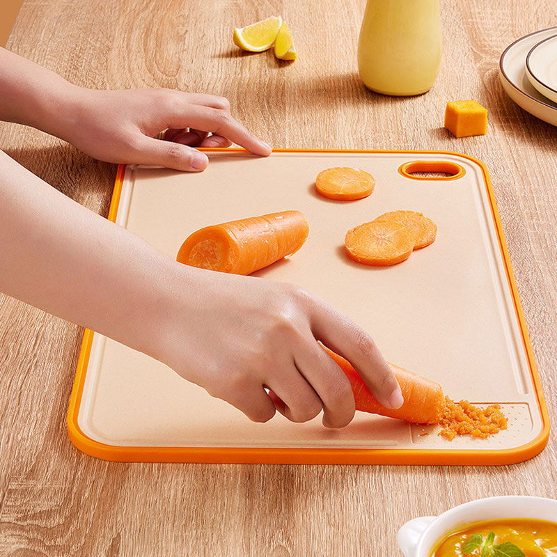 Wheat Fiber Zinc Ion Antibacterial Double Sided Non Slip Kitchen Chopping Board