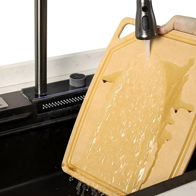 Eco-Friendly Natural Wood Fiber Cutting Board with Juice Grooves