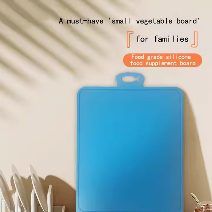 Reusable Flexible Baby Food Cutting Board Non-Slip Chopping Board