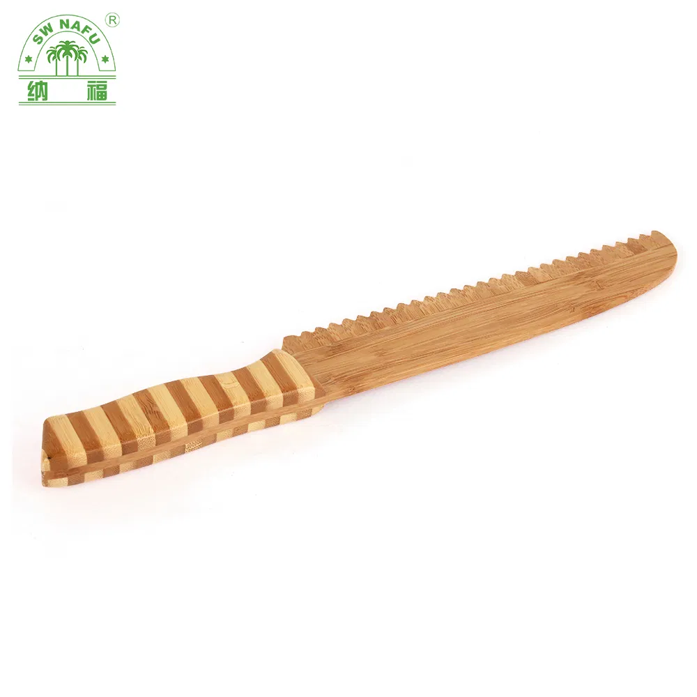 Factory Manufacture Natural Bamboo Bread Knife for Kitchen