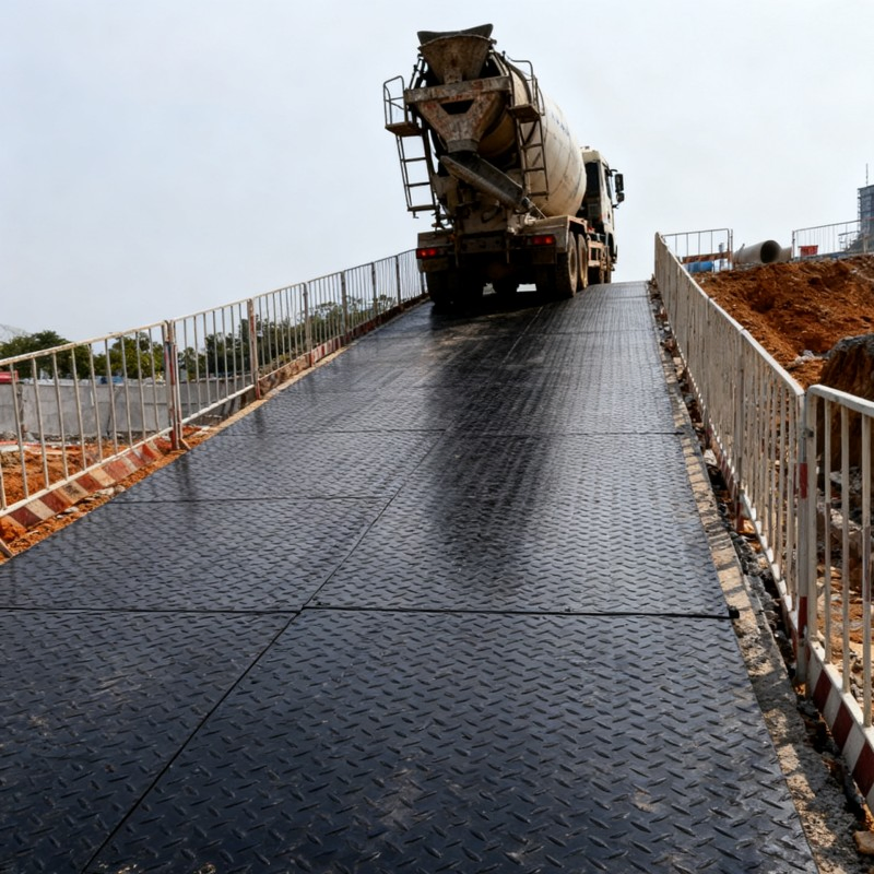 UV Resistance Blue Tan Plastic Flexible Beach Access Mat for Pathway