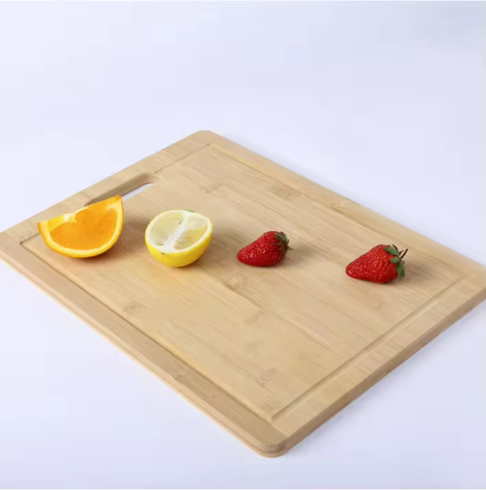 Custom Double Sided Bamboo Wood Kitchen Cutting Chopping Board for Fruits &amp; Vegetables