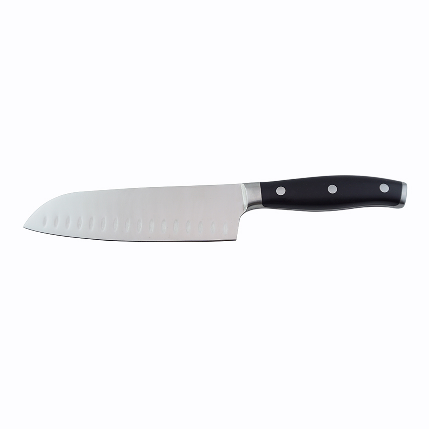 7 Inch Japanese Chef Knife Forged Handle Santoku Knife Black