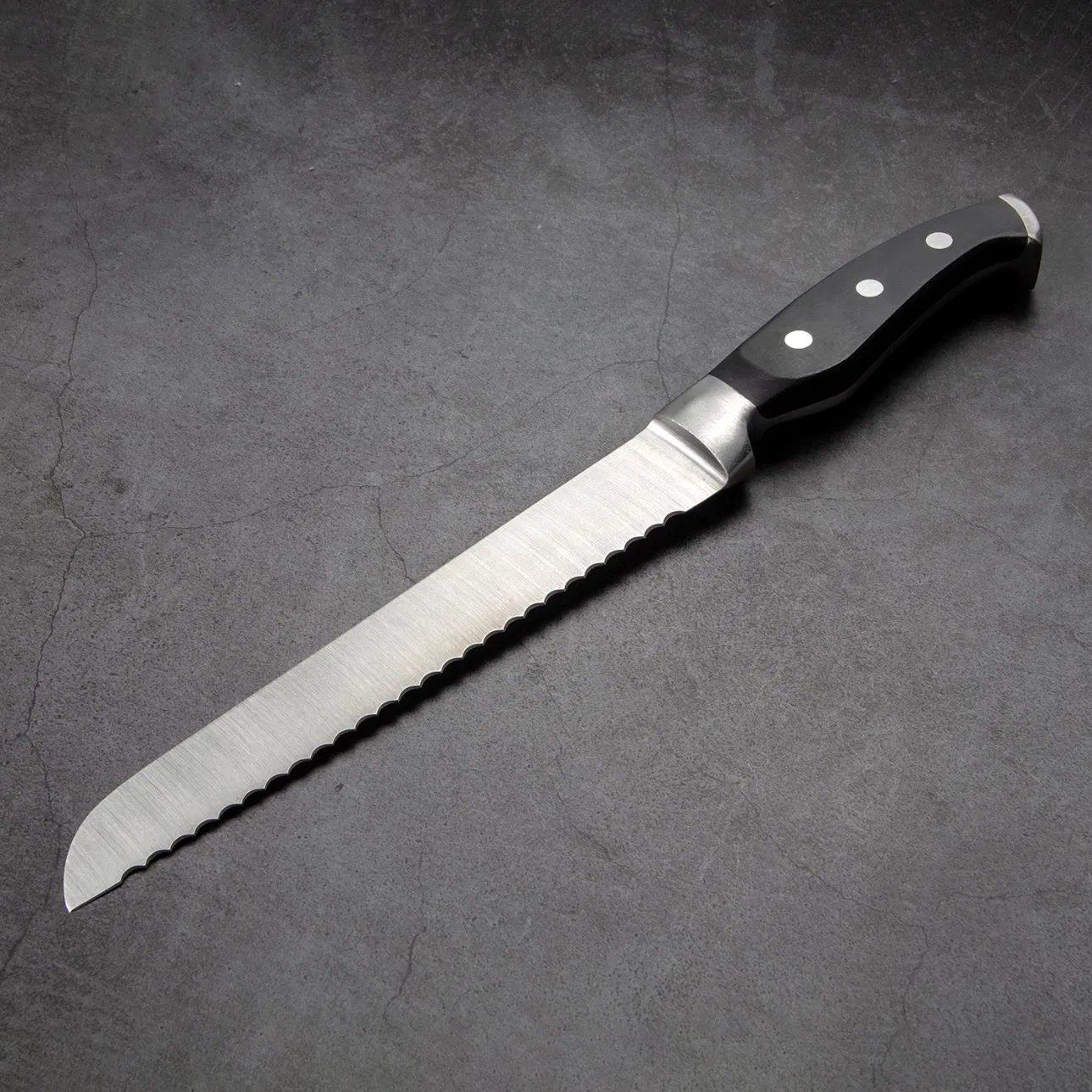 13" Stainless Steel Bread Knife with Die-Cast Handle (SE-B007)