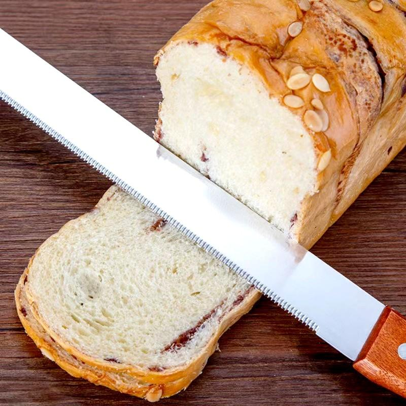 101214 Inch Cake Cutting Knife Long Cutter Best Serrated Bread Knife Stainless Steel Loaf Bread Slicer Slicing