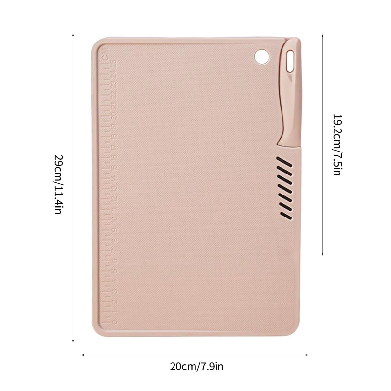 Kitchen Tool Combo Non-Slip PP Cutting Board with Knife Set FDA Food Grade Plastic Chopping Board