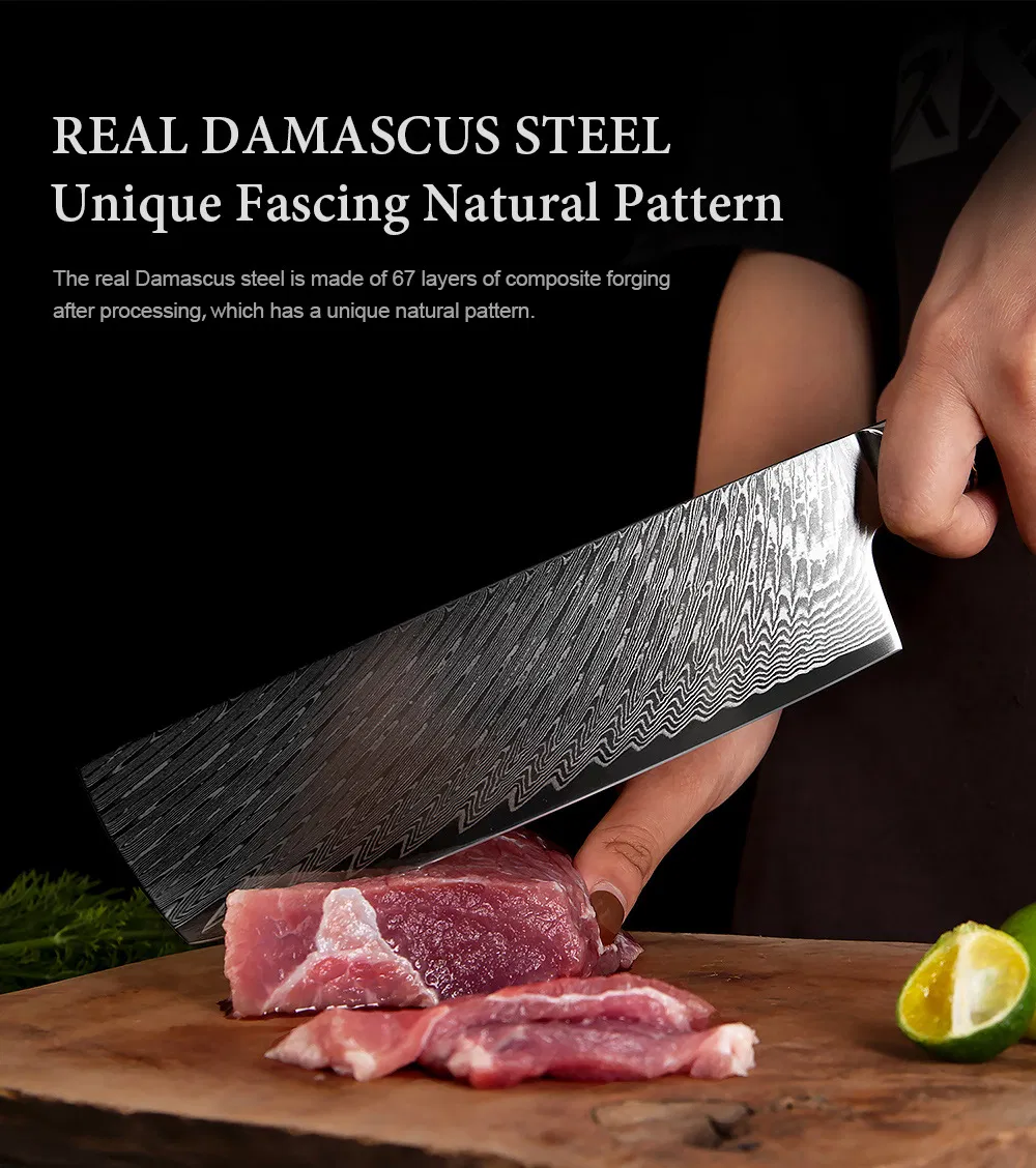 Elegant Blue Resin Damascus Chef's Knife Set for Chefs