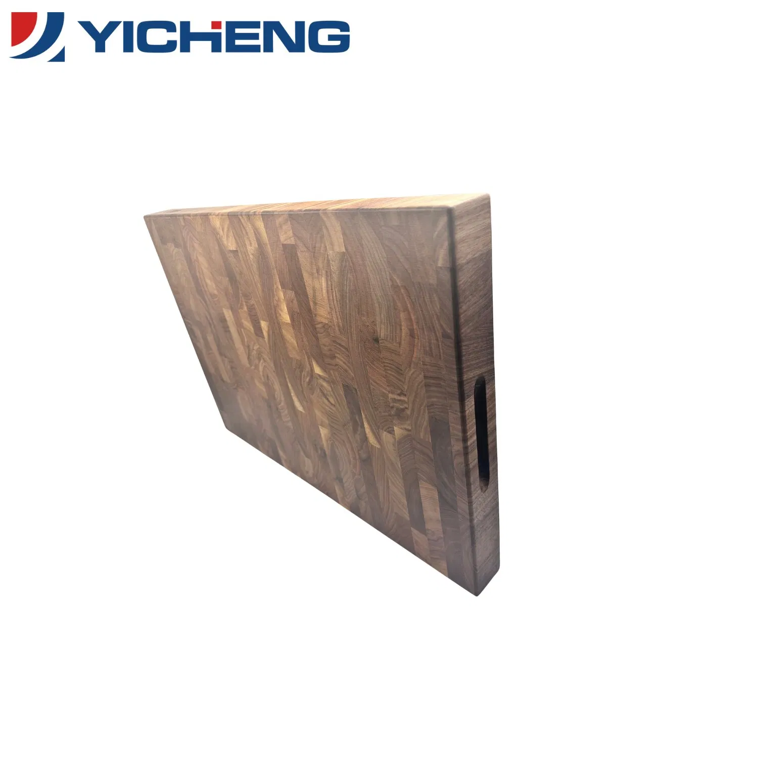 Large End Grain Walnut Wood Cutting Board with Built-in Compartments, Non-Slip with Juice Groove Chopping Board