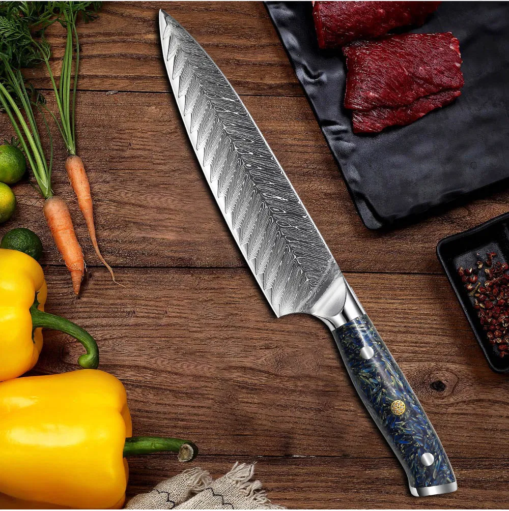 Damascus Santoku Knife 7
