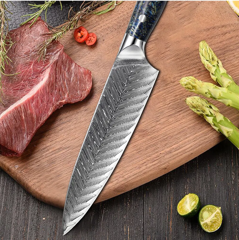 Damascus Santoku Knife 8