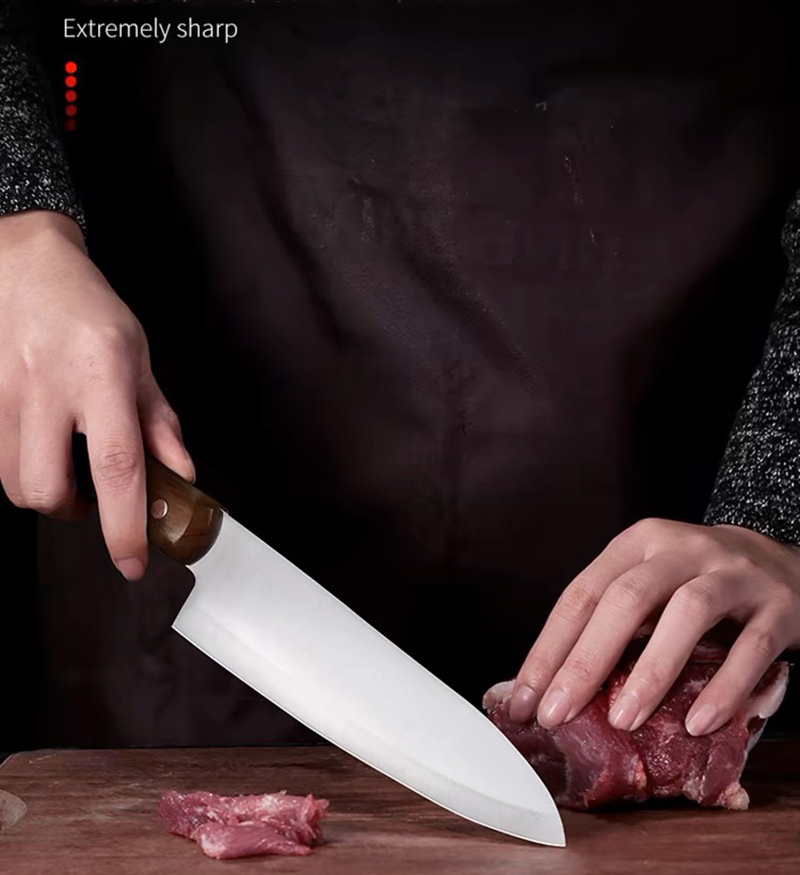 Ds-2575 Dengjia New Arrivals 7 Inch Santoku Knife 70cr17 Stainless Steel Cleaver with Rosewood Handle Kitchen Knife Japanese Chef Knife