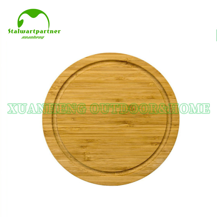 Customized Natural Kitchen Bamboo Cheese 4 Utensils Chopping Board Bamboo Cutting Board with Drawers