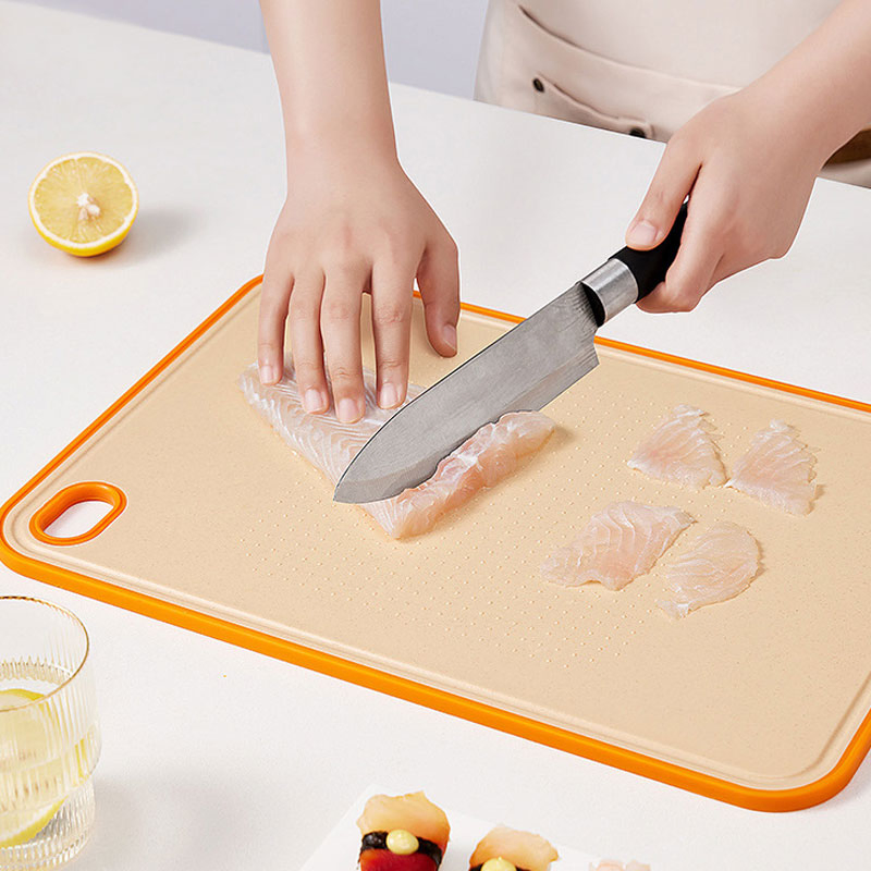Wheat Fiber Zinc Ion Antibacterial Double Sided Non Slip Kitchen Chopping Board