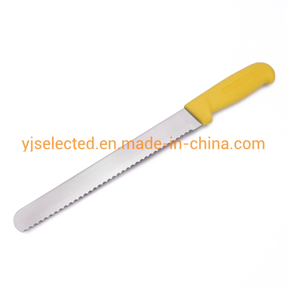 10 Inch Serrated Stainless Steel Bread Knife with Blue PP Handle