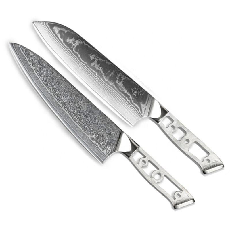 Wholesale OEM ODM Knife Blade Manufacture Kitchen Knife Damascus Blade Santoku Knife